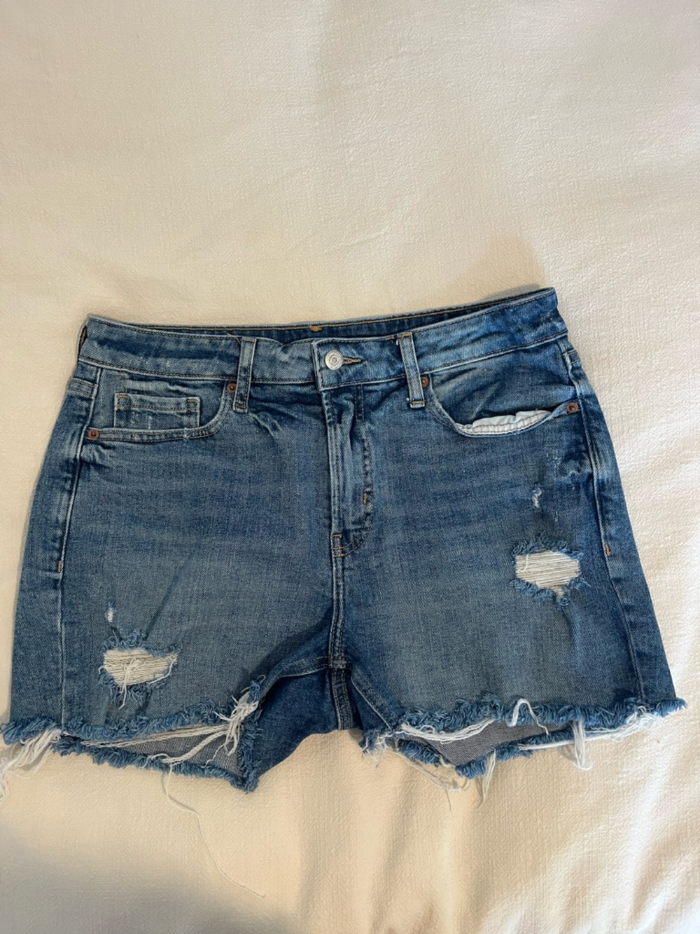 Old Navy Distressed Denim Cutoff Shorts - Blue